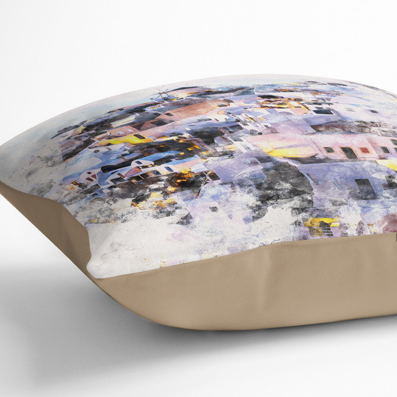 Square Throw Cushion, Stone, 40cm H x 40cm W x 15cm D