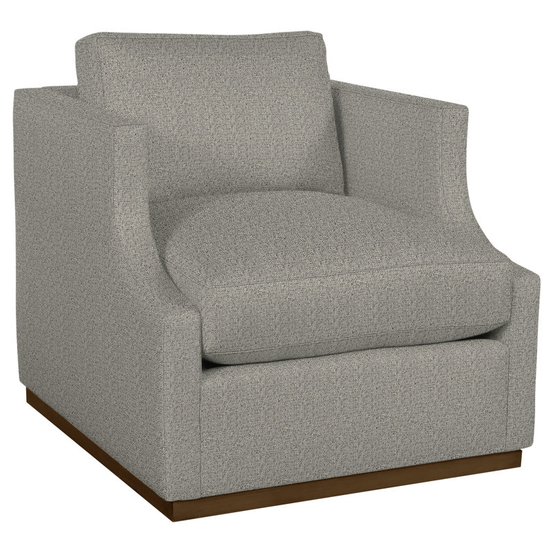 Willowbrook By Thom Filicia Cotton Swivel Armchair, Tuck Graphite, Navajo