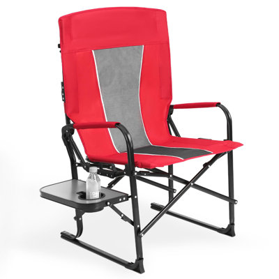 Chaise pliante d'extérieur rouge