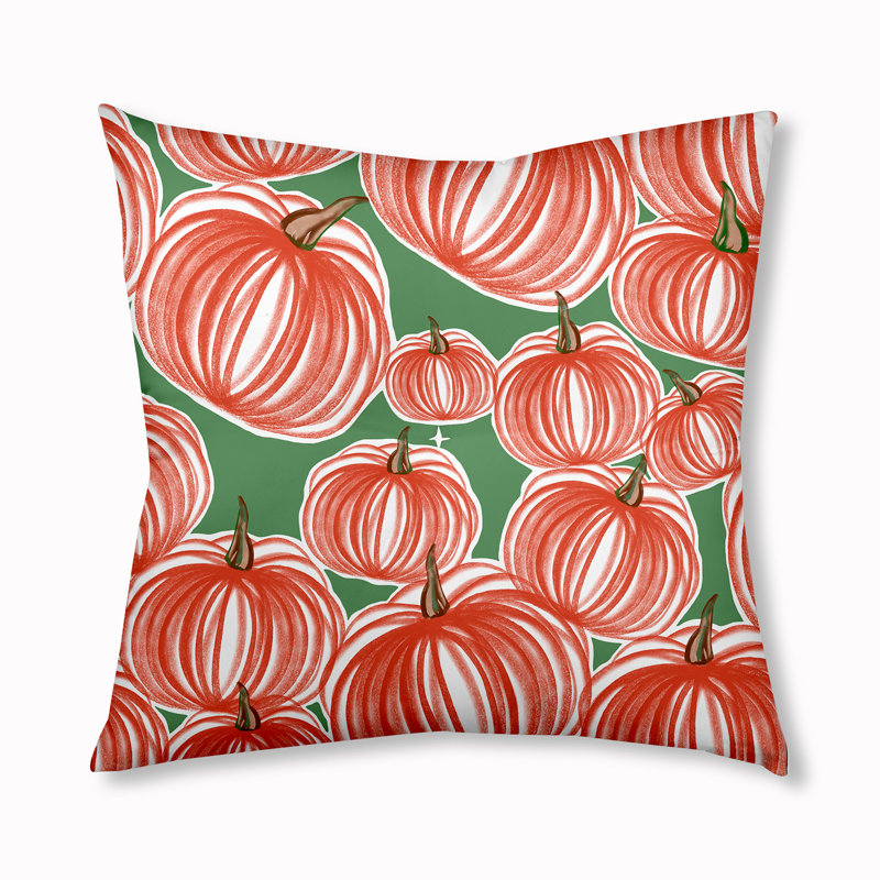 Coussin 333_Pumpkins-A-Pleasant, Vert, 30 po x 30 po