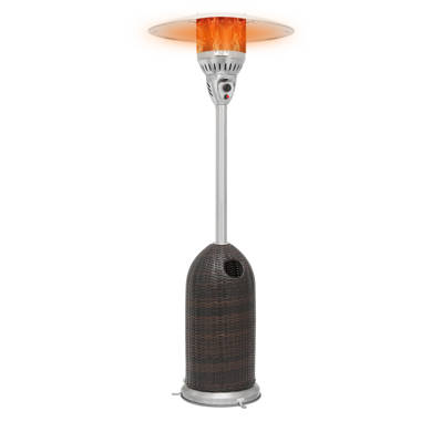 Q-Stoves Q-Flame 106000 BTU Wood Pellet Steel Modern Patio Heater