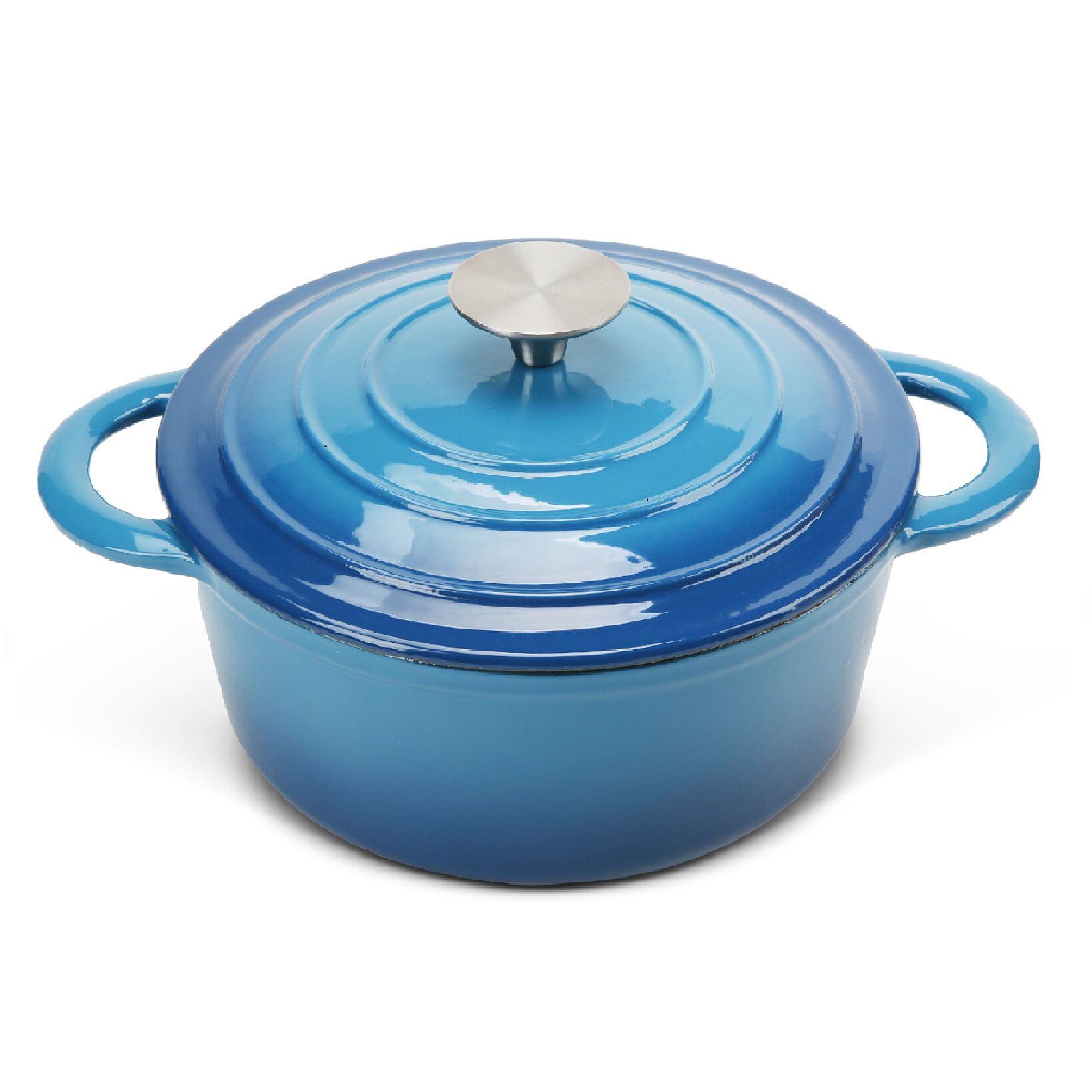 Classic Cuisine Cast Iron Dutch Oven with Lid-3 Quart Enamel Coated Pot for  Oven or Stovetop-For Soup Stew Chili