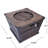 Outdoor Patio 24'' H x 32'' W Square Gas Burner Concrete Pit with Wood Grain, 40,000 BTU, Tank Inside