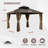 Outdoor Hardtop Gazebo Patio Galvanized Steel Double Roof Aluminum Frame Gazebo-108467814