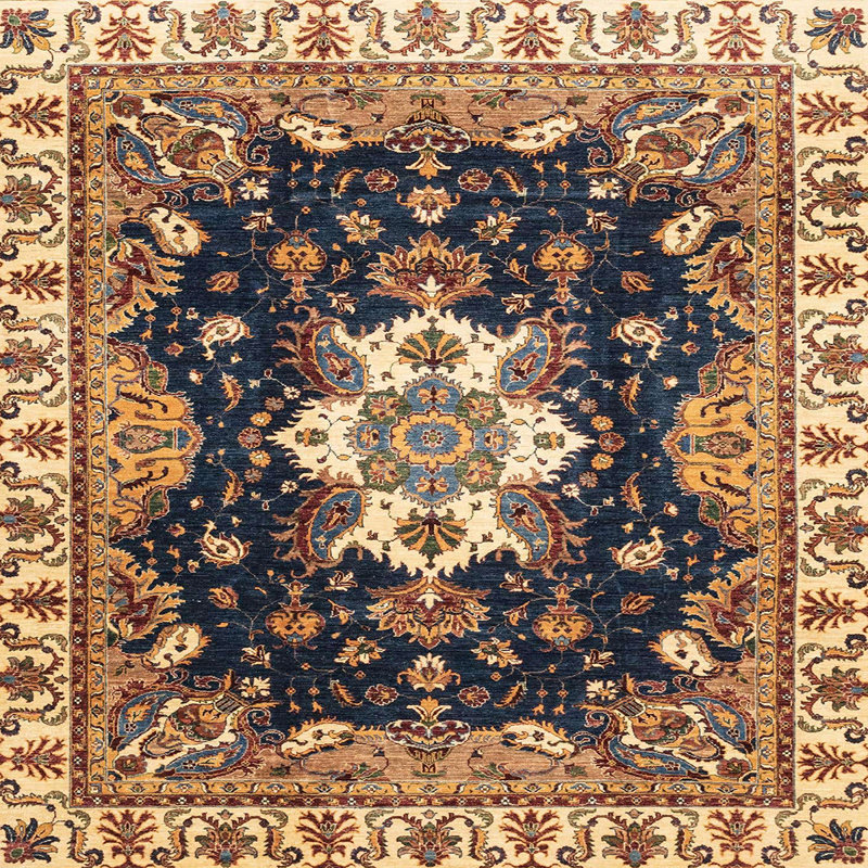 Abstract Indoor Rug, Square 3'