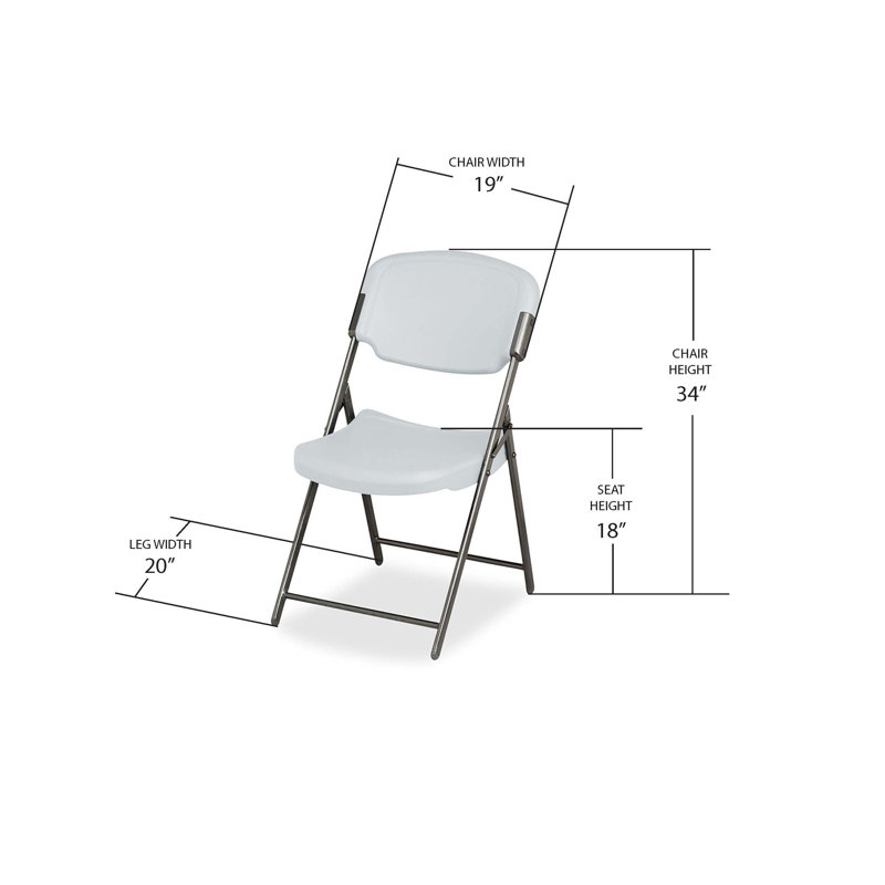 Chaise pliante en plastique Joan, Platine