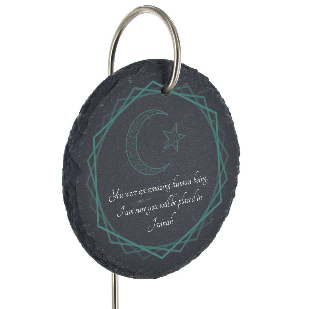 Birchel Islamic You Were an Amazing Human Being Circle Slate Memorial Plaque