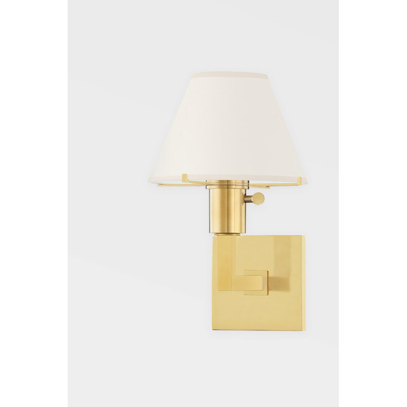 Leeds 1 Light Wall Sconce By Mark D. Sikes, Aged Brass