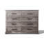 Commode 8 tiroirs Farmhouse pour chambre à coucher, commode rustique en bois de 52 po de largeur avec poignée en métal, texture naturelle-857476089