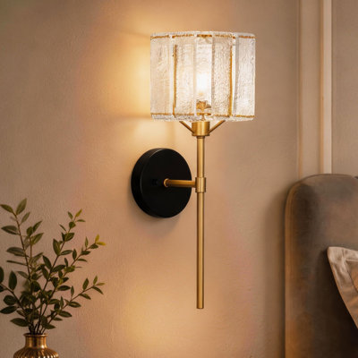 1-Light Frosted Glass Wall Sconce