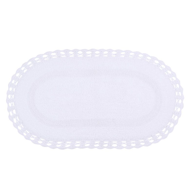 Tapis de bain doux, l 21 po x L 34 po, Blanc