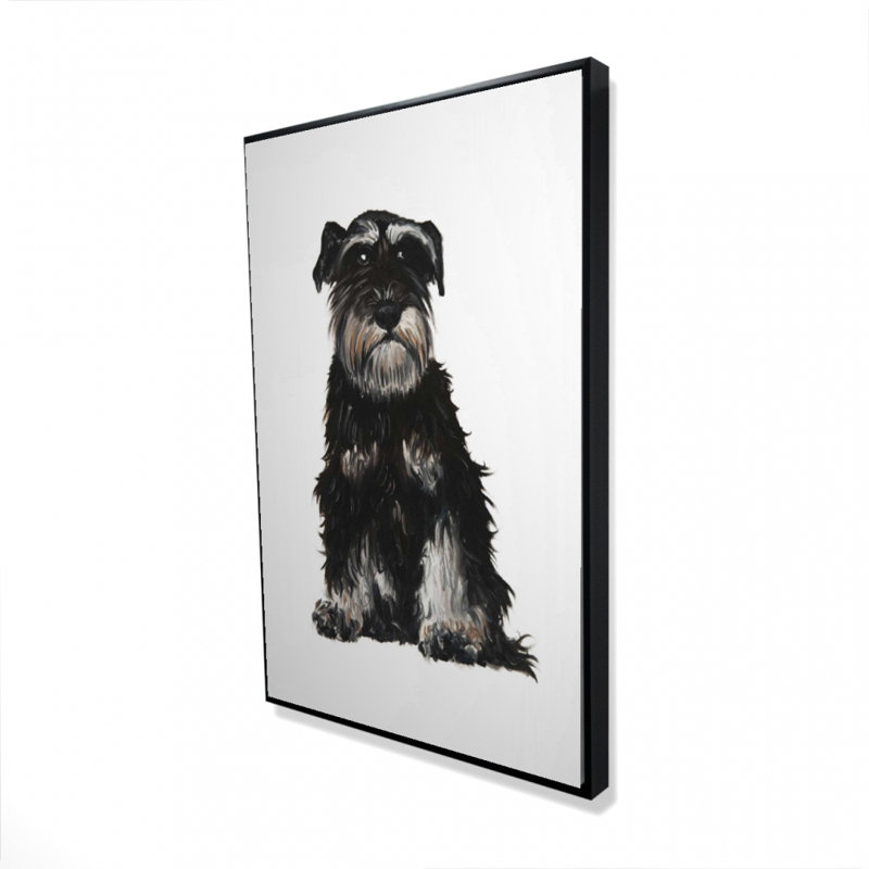 Miniature Schnauzer Print On Canvas