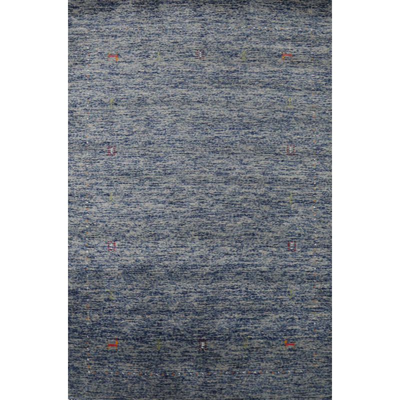 Handmade Blue Gabbeh Oriental Rug 4x6