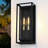 20" Classical Outdoor Wall Light With Glass Shade, Rectangular Wall Sconce In Matte Black，Waterproof-1970025037-1970025039