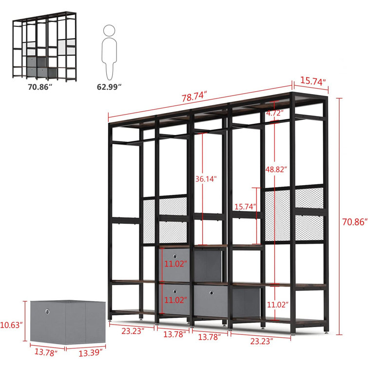 Rebrilliant Kaiyonna 78.74'' Closet System & Reviews