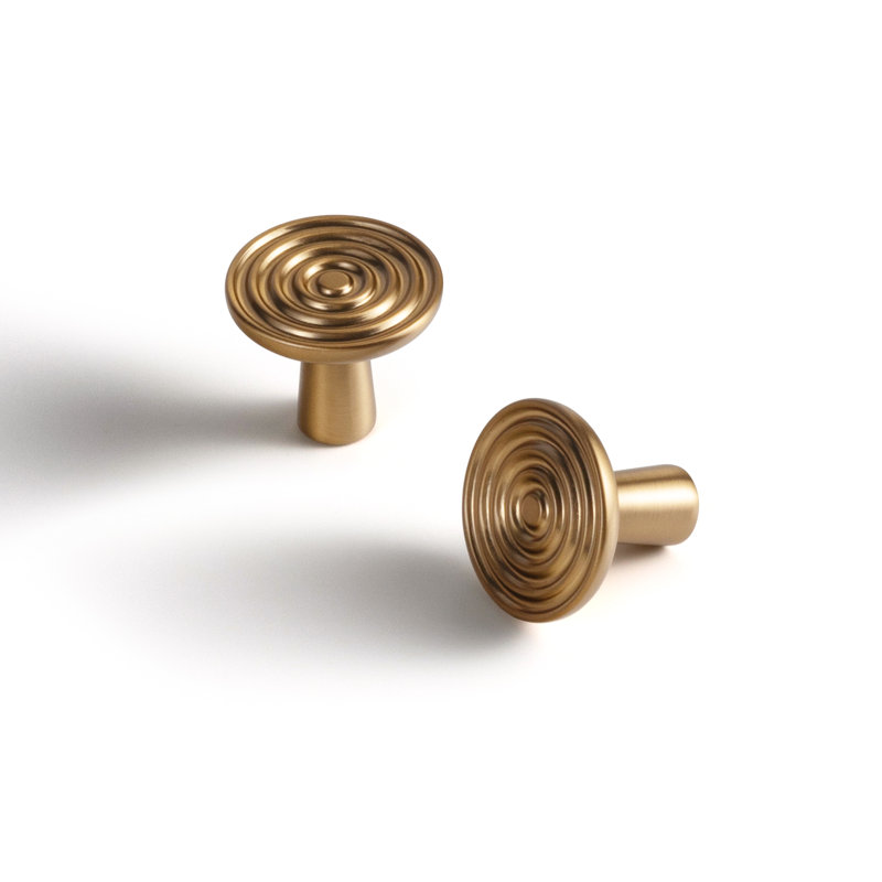 1.26" Diameter Circle Knob Multipack, Dark Champagne Brown