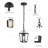 Daxson 1-Bulb 11'' H Mini Geometric Dimmable Outdoor Hanging Pendant Lantern