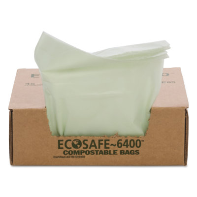 Stout® EcoSafe-6400™ Compostable Bags 13 Gallons Plastic Odor Resistant Compost Bag