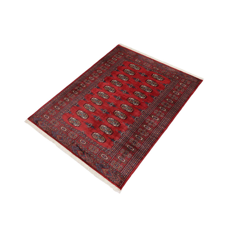 Tapis unique rouge / bleu / beige / or 4 pi 1 po x 6 pi Righley