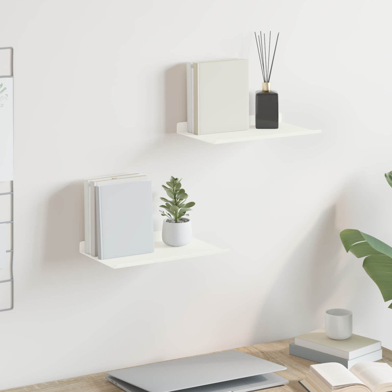 Steel Floating Shelf, White