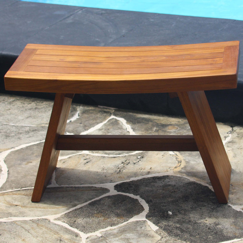 AquaTeak 30" Teak Shower Bench with Teak Oil Finish