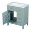 Armoire de salle de bain 30 po avec lavabo et tiroir vert-124573668