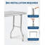 gaomon Stainless Steel 49.61 in. L x 25.98 in. W x 7.95 in. H Adjustable Prep Station