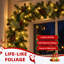 Guirlande de Noël pré-éclairée avec pommes de pin, lumières DEL blanc chaud