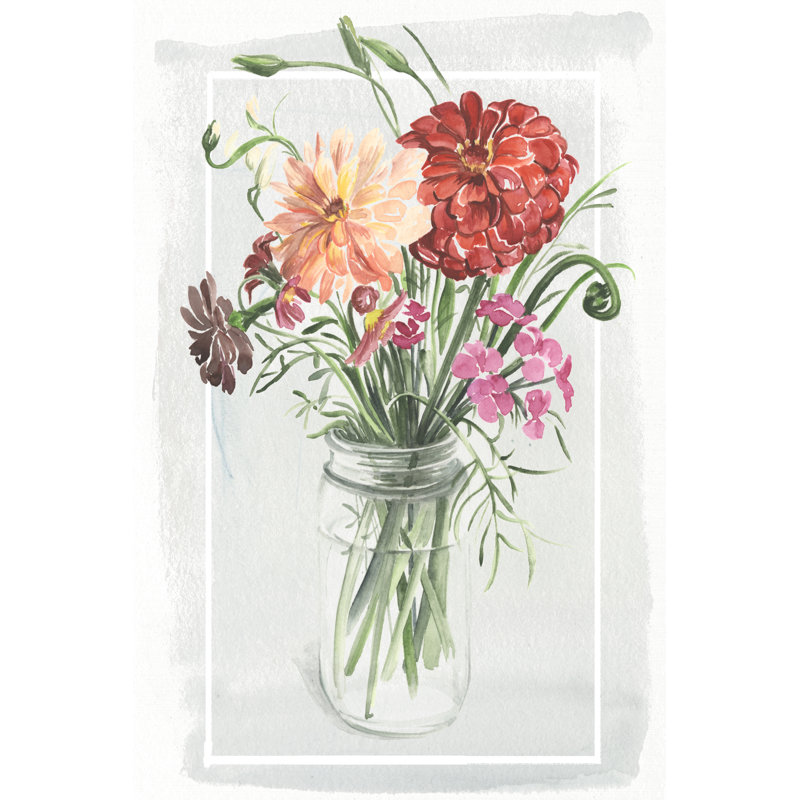 Summer Wildflowers II by Jennifer Paxton Parker - Painting Print, 122cm H x 81cm W, Black Floater Framed