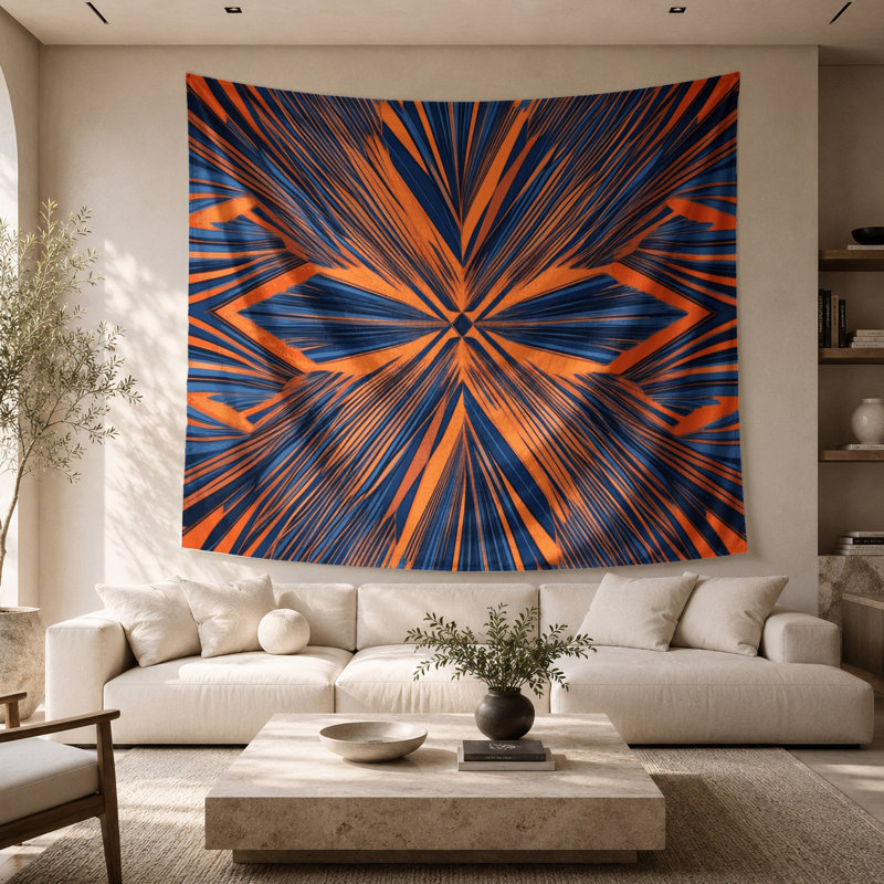 Tapisserie murale Op Art, 68 po x 80 po