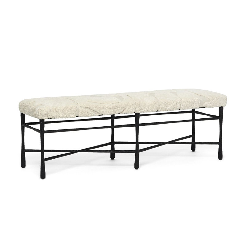 Collins Upholstered Bench, 18.5" H x 54" W x 16" D