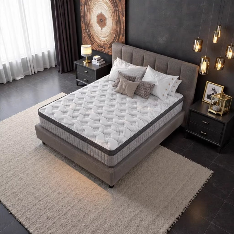 Assembled in USA - 12" King Diamond Innerspring Hybrid Mattress with Cooling Gel Memory Foam for Pressure Relief & Motion Isolation, CertiPUR-US & Oeko-TEX Certified