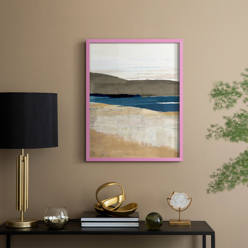 «Buttermere Triptych I», reproduction encadrée - bois massif, Rose, H 21 po x l 17 po