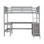 Lit mezzanine avec tablettes et bureau