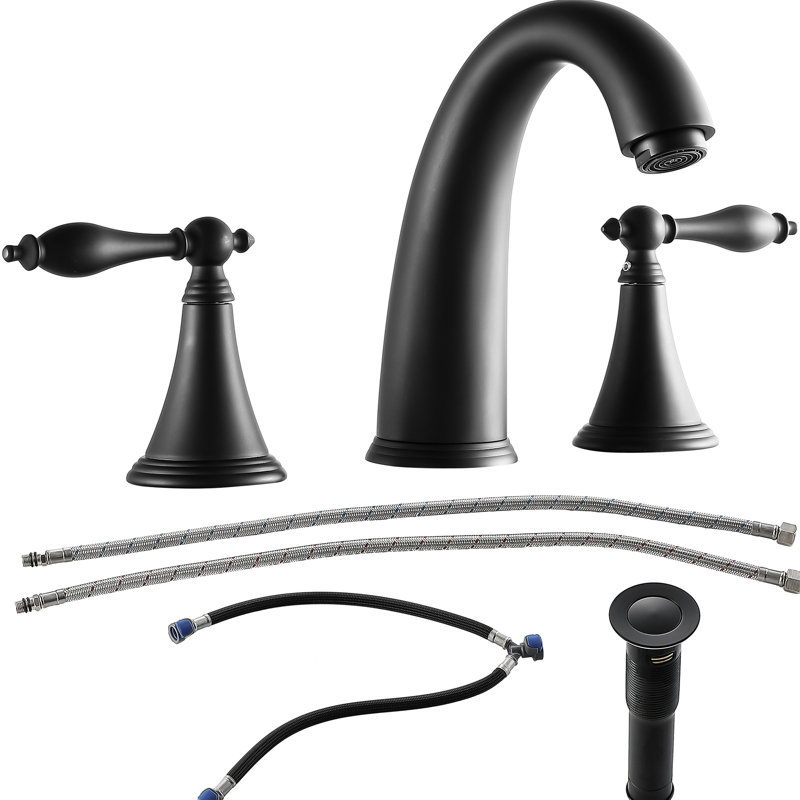 Robinet de salle de bain noir mat Longlast, Noir mat
