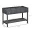 Outsunny Wooden Herb Planter with 8 Pocket, 110L x 46W x 76Hcm, Dark Grey