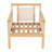 Patio Acacia Wood Club Chairs Set Of 2 With Hand-Woven Twist Rope For Backyard, Poolside