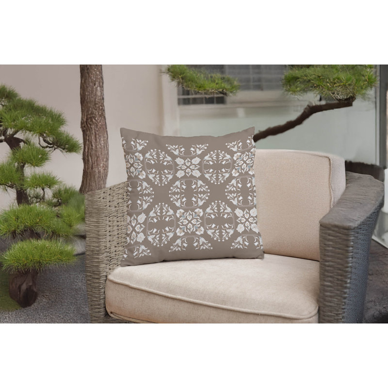 Coussin décoratif Rumi, Naturel, Carré 16 po