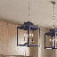 Luminaire à 3 lumières en bleu marine avec nickel poli Meridian-2018960028-1941260991