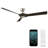 58" Torque 3 - Blade Outdoor/Indoor Smart Ceiling Fan with Remote Control Included, Works With Alexa and iOS or Android App-66343237