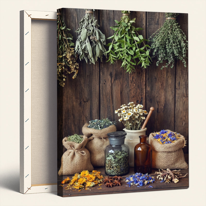 Ensemble de 1 tableau sur toile représentant une nature morte à base de plantes, 24"H x 18"W, Wrapped Canvas