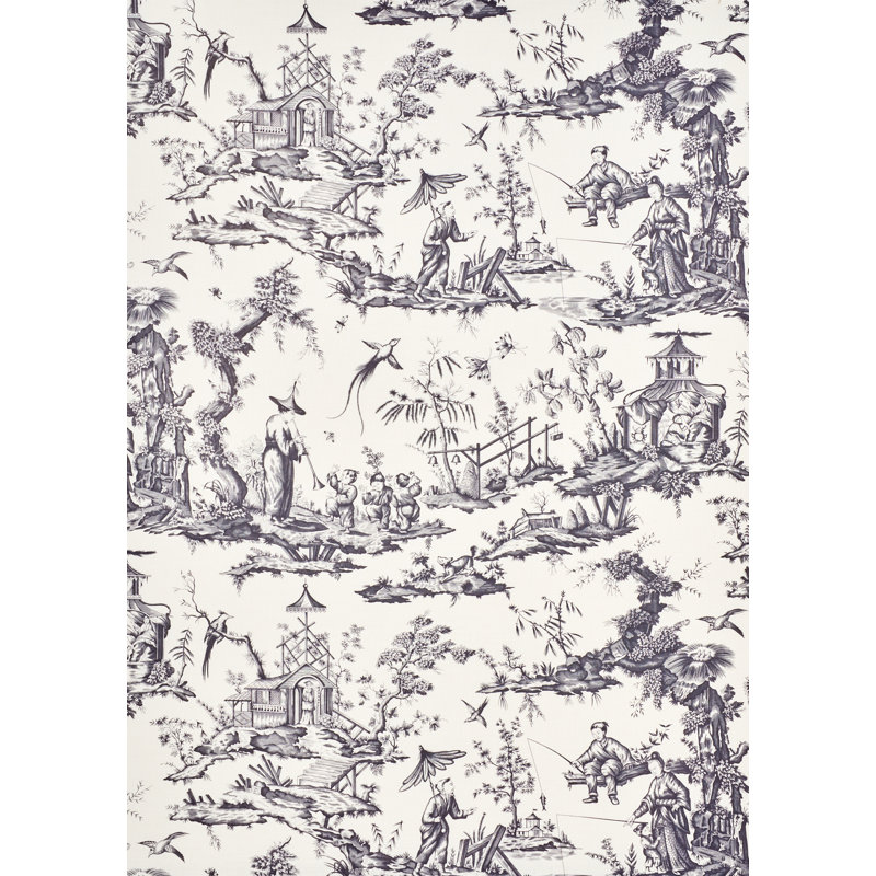 Shengyou Toile Fabric, Black