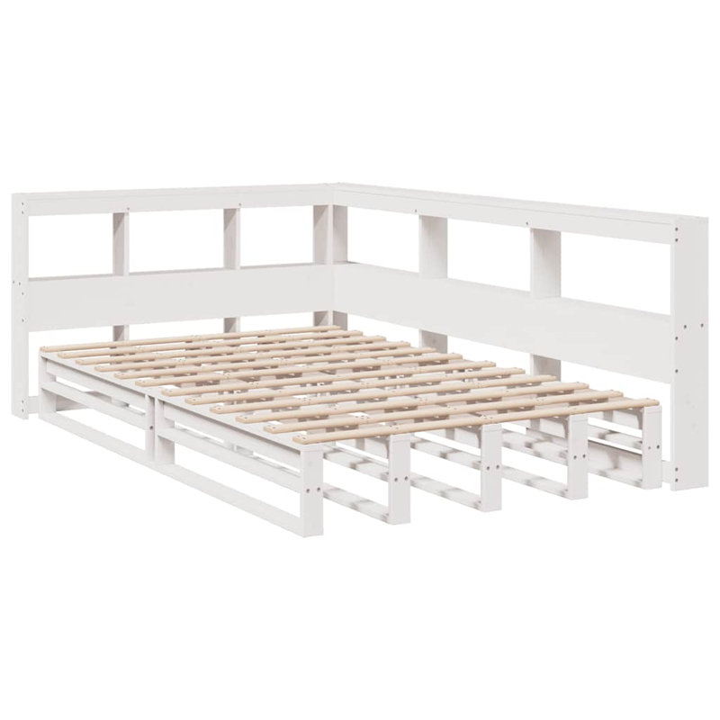 Solid Wood Bed Frame, 120 x 200cm, White
