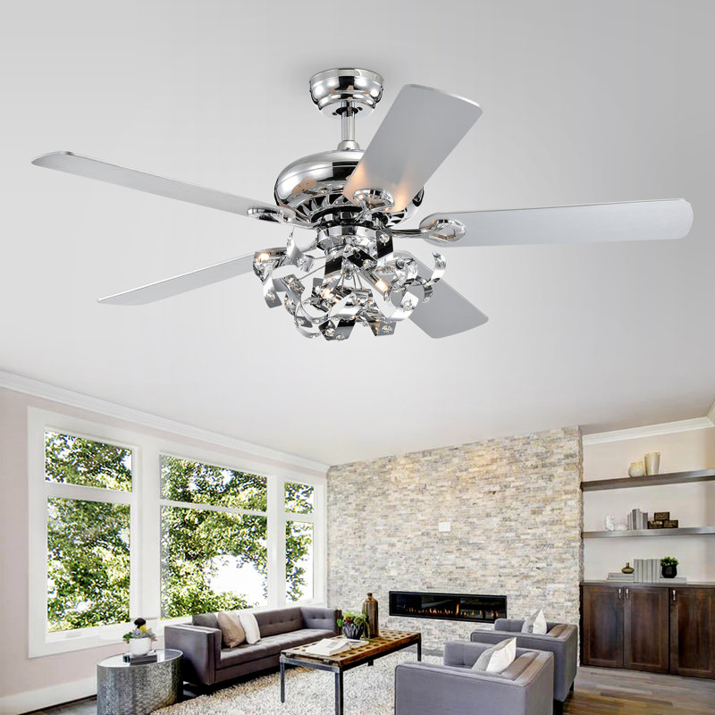 Ventilateur de plafond 52 pales 52 pouces avec télécommande et ensemble d'éclairage inclus