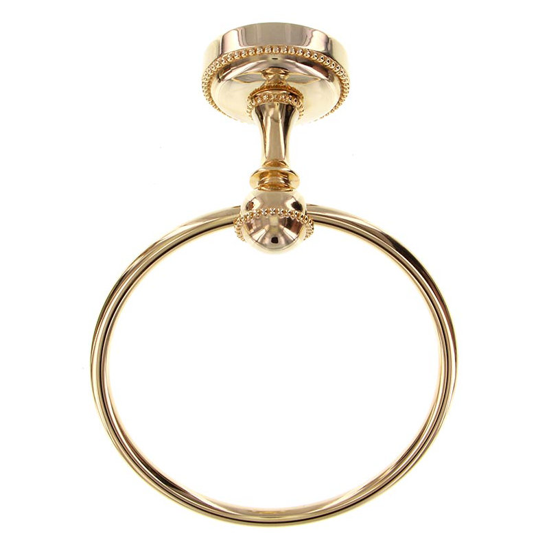 Sanzio Towel Ring, Polished Gold