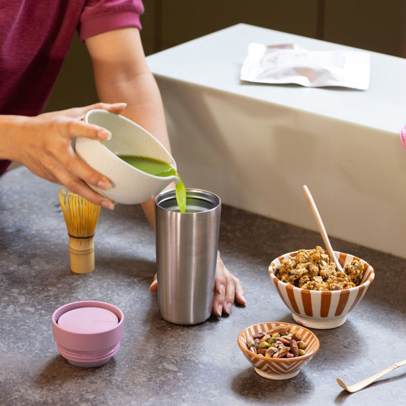 Brabantia Make & Take Insulated Cup, Medium, 12.2 fl oz (360 ml), Stainless Steel, 12.2 Oz, Lilac Pink