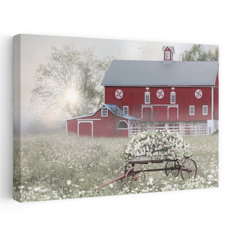 Paysage de Misty Meadow, H 32 po x l 48 po