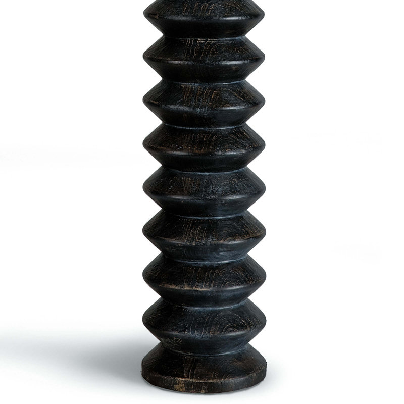 Accordion Table Lamp, Ebony