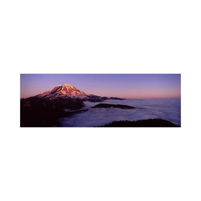 Sea Of Clouds With Mountains In The Background, Mt Rainier, Pierce County, Washington State, USA - Wrapped Canvas Panoramic Print