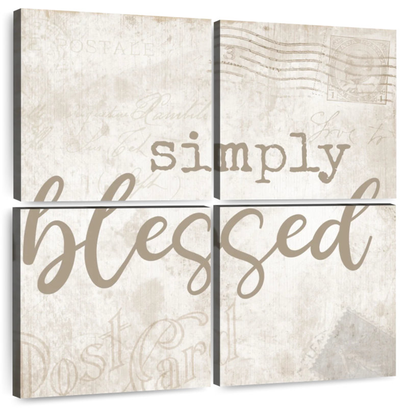 Tergel Postcard Blessed, 18" H x 18" W